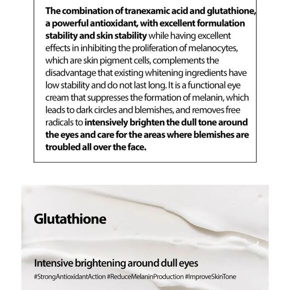 Mary & May, Tranexamic Acid + Glutathione Eye Cream mini - Picture 8 of 10